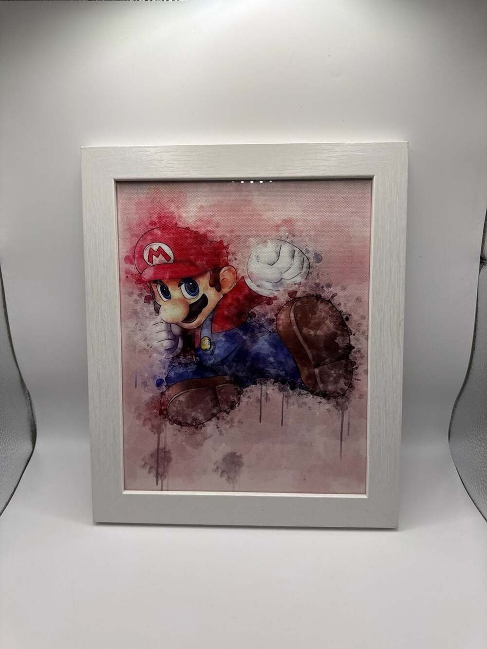 Nintendo Super Mario Watercolor Splatter Framed Wall Art